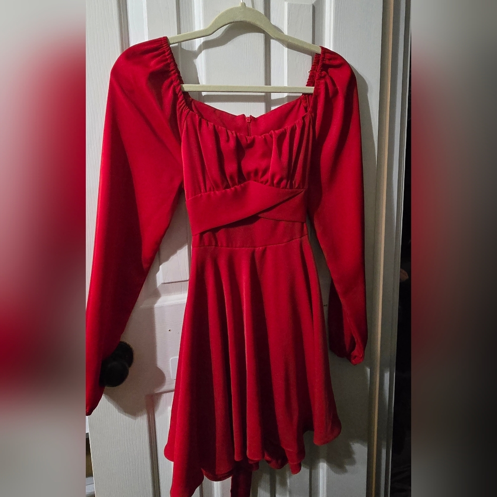Women's red S/M romper